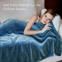 DAILYLIFE Electric Throw 50"x60"Cozy Heated Blanket UL Certified With Overheating Protection | 6 Heating Settings | Auto-Off | Machine Washable, Bright Blue -Electric Blankets Sales Store 51ye6w09GBL