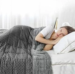 Double Couple Sherpa Fleece Weighted Blanket For Adult 15 Lbs 48"x72" Twin Size 110-180 Lbs Individuals Extra Fuzzy Throw Blanket Plush Heavy Blanket With Premium Glass Beads For Bed (48"x72" | 15 Lbs, Grey) 25 Double Couple Sherpa Fleece Weighted Blanket For Adult 15 Lbs 48"x72" Twin Size 110-180 Lbs Individuals Extra Fuzzy Throw Blanket Plush Heavy Blanket With Premium Glass Beads For Bed (48"x72" | 15 Lbs, Grey) -Electric Blankets Sales Store 51yezFuhhEL. AC 1