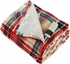 Greenoak Heated Electric Throw Blanket, 10 Heating Levels Electric Lap Thick Blankets For Adults, Soft Heat Electric Blanket Sherpa With 5-Position Timer, Machine Washable (50” X 62”,Blue Plaid) -Electric Blankets Sales Store 51z71WN8ZJL. AC
