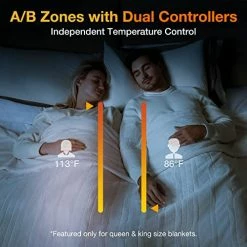 [5 Year Warranty] WOOMER Electric Heated Throw Blanket, Soft Flannel Fast Heating Blanket, Twin Size 62"x 84", 10 Heating Levels & 0.5-12H Auto Off, Over-Heat Protection White -Electric Blankets Sales Store 51zDOJGafeL