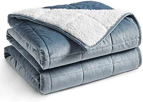 YnM Flannel Weighted Blanket (Square/Grey, 80''x87'' 25lbs), Fuzzy & Cosy Flannel Weighted Blanket Throw, Cosy & Relaxing Blanket, Home Decor Piece | A Duvet Included Sherpa Fleece Light Grey Weighted Blanket 14 YnM Flannel Weighted Blanket (Square/Grey, 80''x87'' 25lbs), Fuzzy & Cosy Flannel Weighted Blanket Throw, Cosy & Relaxing Blanket, Home Decor Piece | A Duvet Included Sherpa Fleece Light Grey Weighted Blanket - Image 12