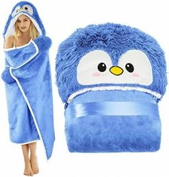 Happy Fuel Llama Alpaca Wearable Hooded Blanket For Adults – Fuzzy Super Soft Warm Cozy Plush Flannel Fleece & Sherpa Hoodie Throw Cloak Wrap - Llama Gifts For Women Adults Girls And Kids Cream -Electric Blankets Sales Store 51zQg1YEIpL. AC