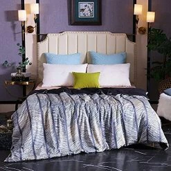 Dornroscn Weighted Blanket Cover Cooling Bamboo Duvet Cover For Blanket Removable Queen Size Duvet Covers For Weighted Blankets 60''x80'' Navy Blue -Electric Blankets Sales Store 612plA0SA4S. AC