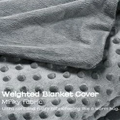 Catalonia Classic Weighted Blanket With 100% Cotton Cover, Breathable Soft Heavy Blanket, Premium Glass Beads, Good Rest And Deep Sleep For Adult, 60'x80' With 15lbs Fits 140-190lbs, Full Size, Gift For Mom, Parents Gray -Electric Blankets Sales Store 619qOUUFitL
