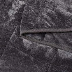 Puredown® Cozy And Luxury Weighted Blanket Heavy Blanket With Glass Beads Flannel Shell Fabric Durability And Comfort 12 Lbs 48" 72" Dark Grey -Electric Blankets Sales Store 61GAXpcCIKL