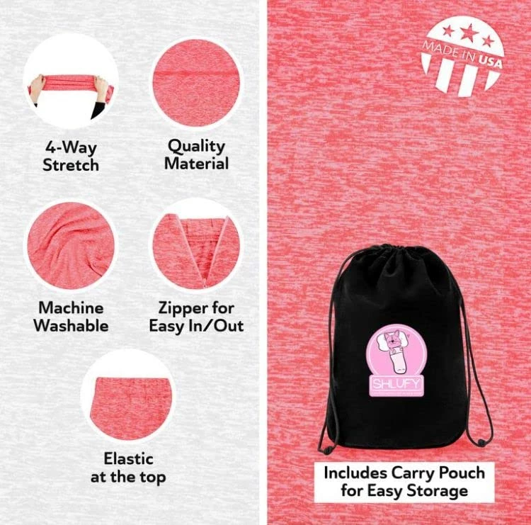 Shlufy Wearable Blanket Calming Sensory Sleeping Pod- Weighted Blanket Alternative - Compression Body Sleeve - Made In USA Strawberry Heather 3 Shlufy Wearable Blanket Calming Sensory Sleeping Pod- Weighted Blanket Alternative - Compression Body Sleeve - Made In USA Strawberry Heather