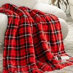 Octrot Electric Heated Blanket, 10 Heating Level Throw Blanket & 5 Options Auto Off & 5 Min Fast Heating Blanket For Adult, Sherpa Heated Blanket Soft Lap Warming (50''x62'', Red Plaid) -Electric Blankets Sales Store 61ewMVY9B1L. AC 1
